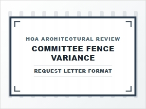 Hoa Fence Variance Request Letter Format
